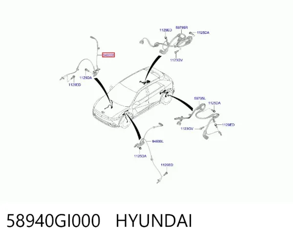 Датчик АБС (ABS) передний правый 58940GI000 Hyundai/Kia