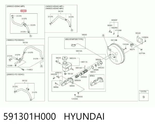  591301H000 Hyundai/Kia