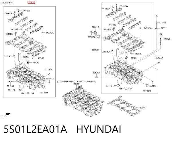 ГБЦ 5S01L2EA01A Hyundai/Kia