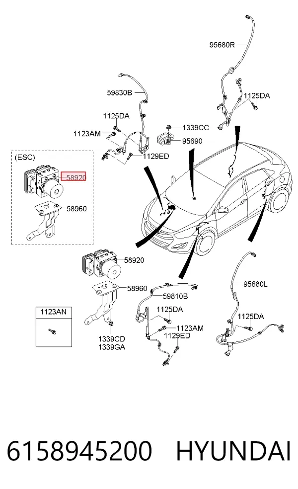 Блок АБС 6158945200 Hyundai/Kia