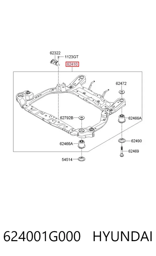 Подрамник передний 624001G000 Hyundai/Kia