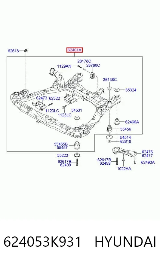 Подрамник передний Hyundai Sonata V
