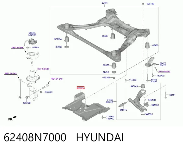 Защита двигателя 62408N7000 Hyundai/Kia
