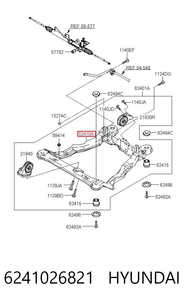 Подрамник передний 6241026821 Hyundai/Kia
