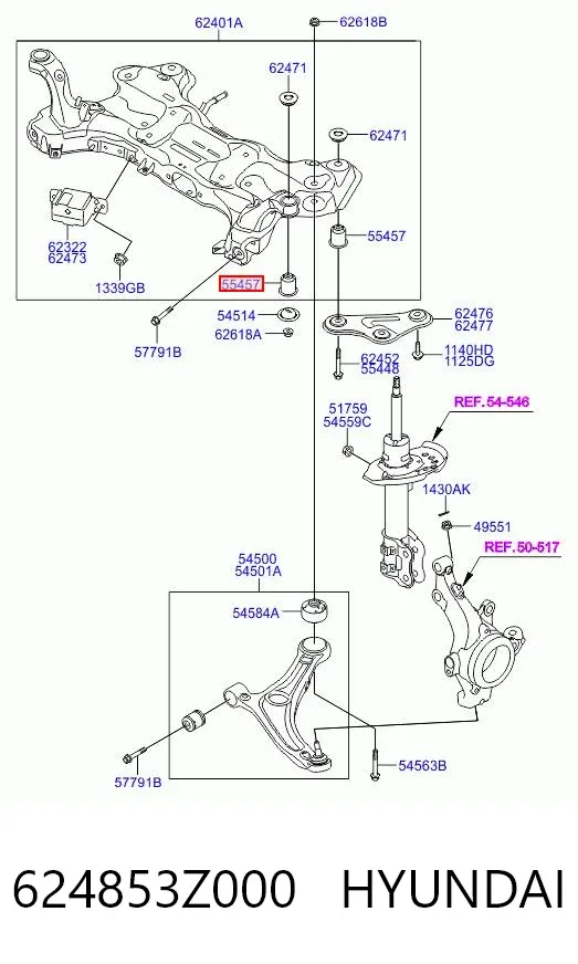 Сайлентблок 624853Z000 Hyundai/Kia