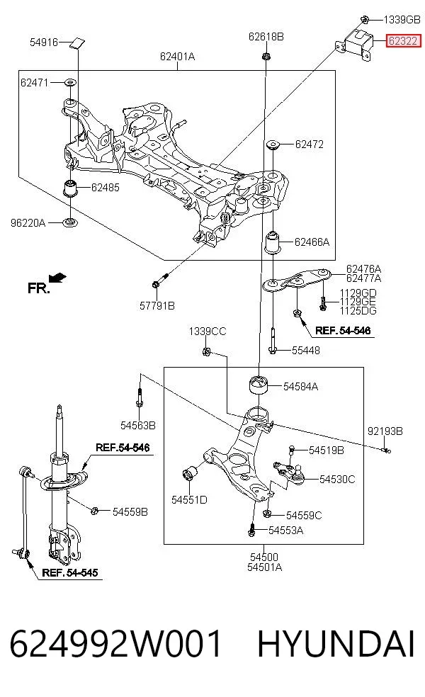  624992W001 Hyundai/Kia