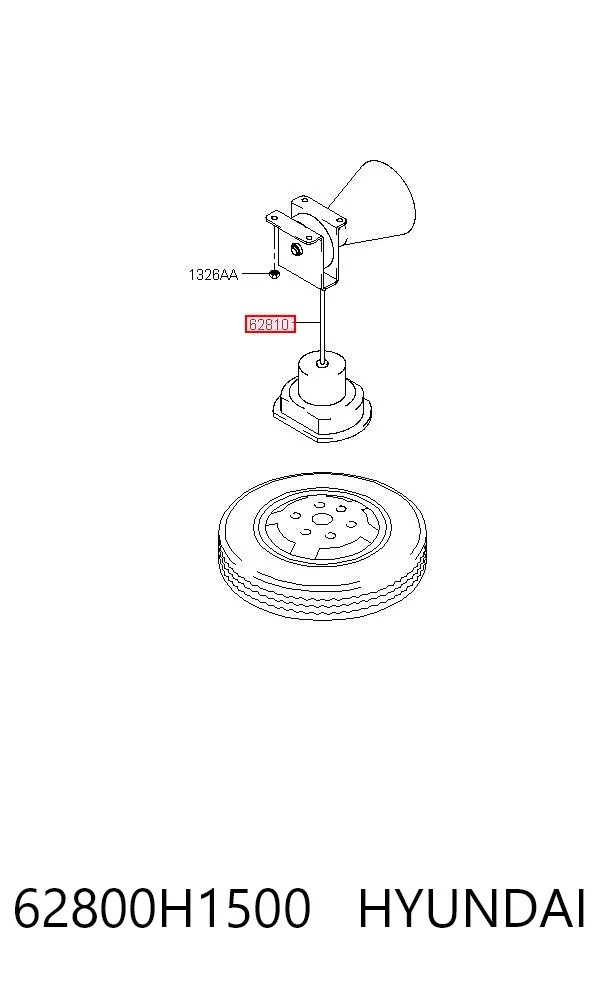 Лебедка запасного колеса 62800H1500 Hyundai/Kia