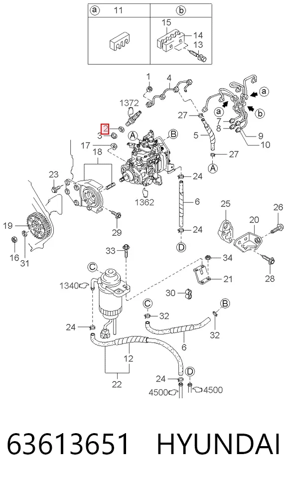 Кольцо форсунки 63613651 Hyundai/Kia