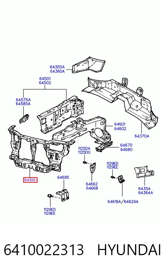 Рамка радиатора Hyundai Accent I