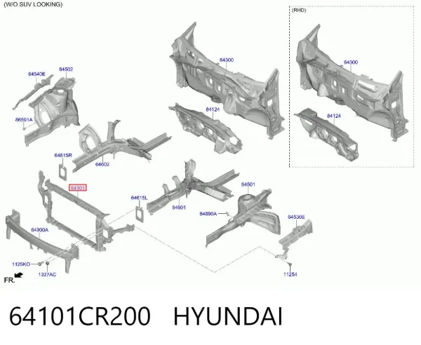 Рамка радиатора 64101CR200 Hyundai/Kia