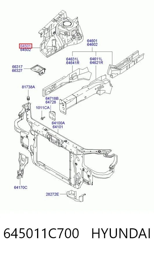  645011C700 Hyundai/Kia