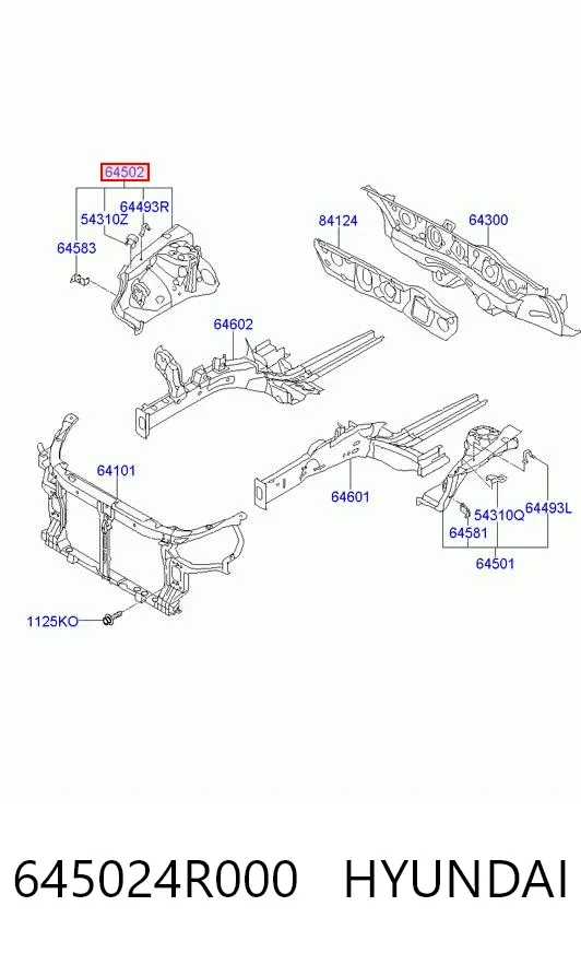 Арка крыла переднего правого 645024R000 Hyundai/Kia
