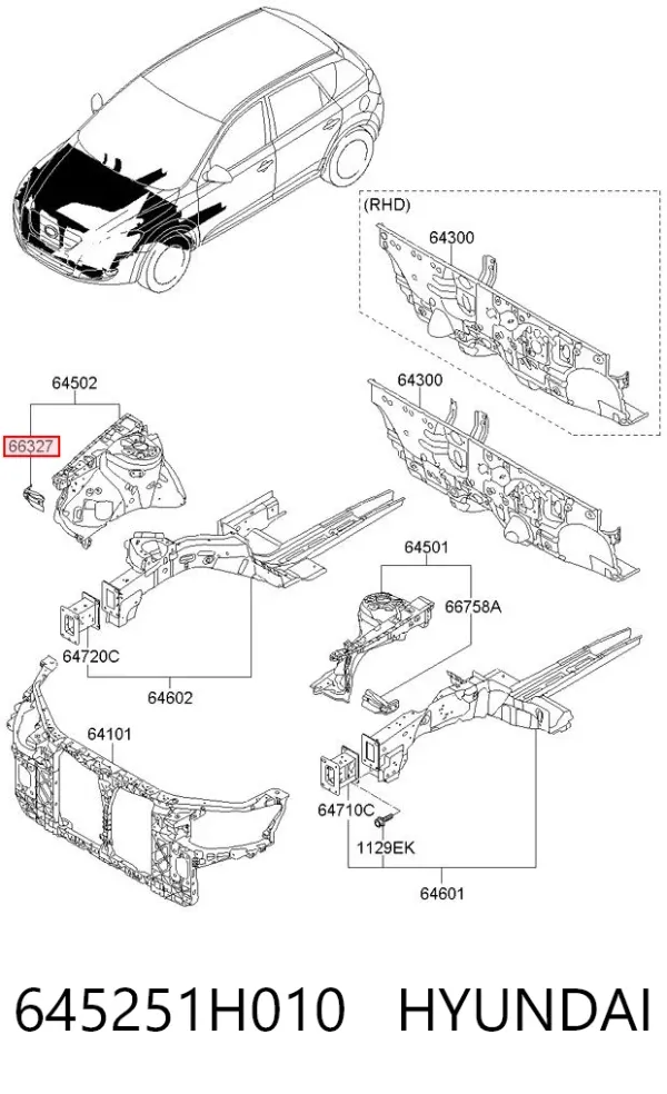 645251H010 Hyundai/Kia