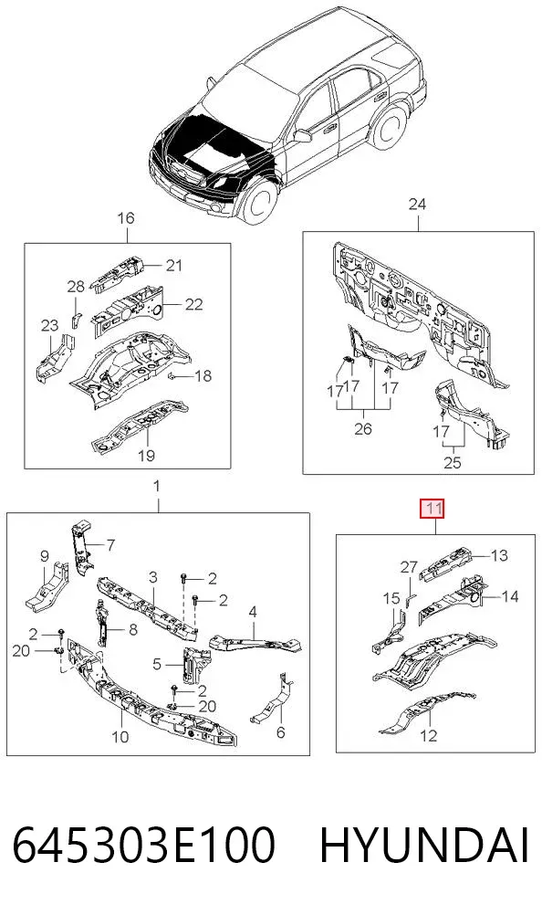  645303E100 Hyundai/Kia