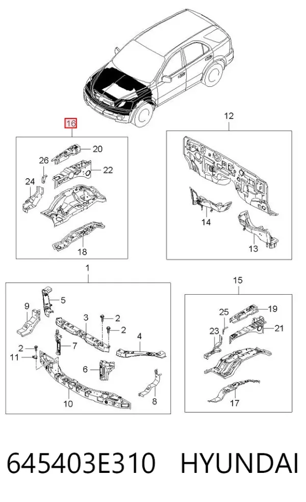  645403E310 Hyundai/Kia