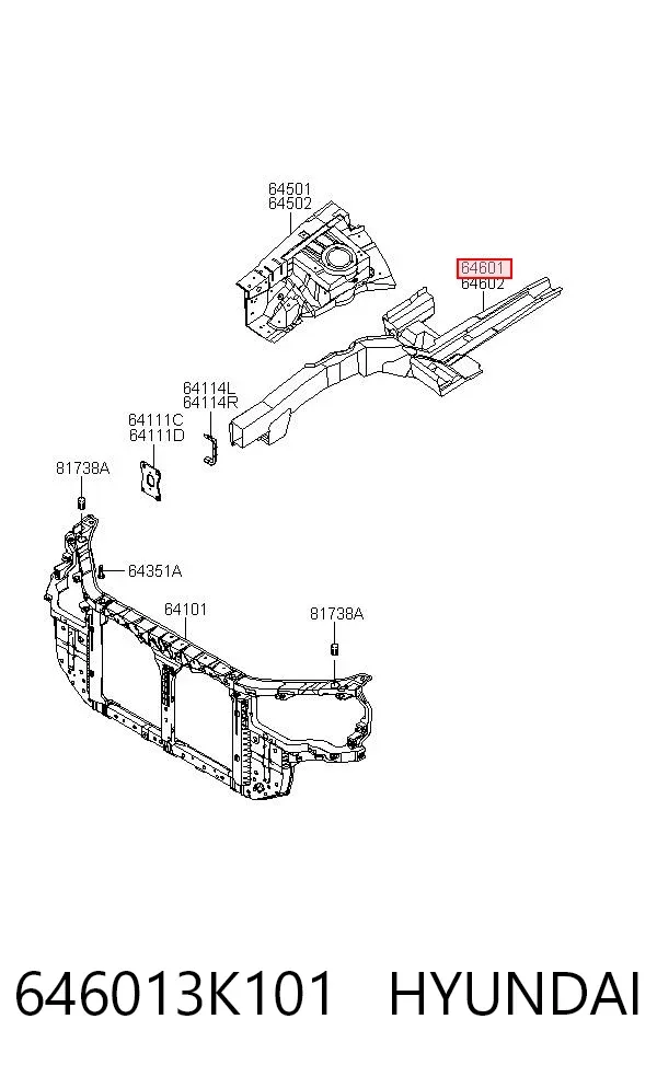  646013K101 Hyundai/Kia