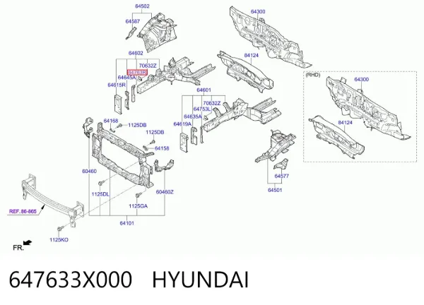  647633X000 Hyundai/Kia