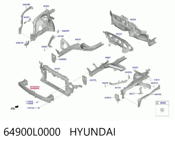 Усилитель переднего бампера 64900L0000 Hyundai/Kia