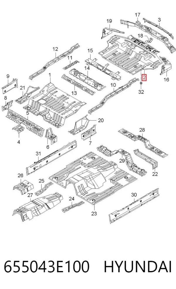  655043E100 Hyundai/Kia