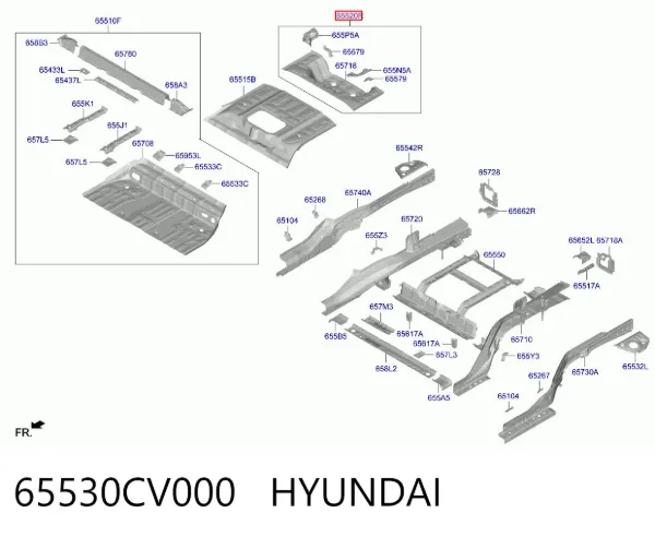 Днище багажника (ниша запасного колеса) 65530CV000 Hyundai/Kia