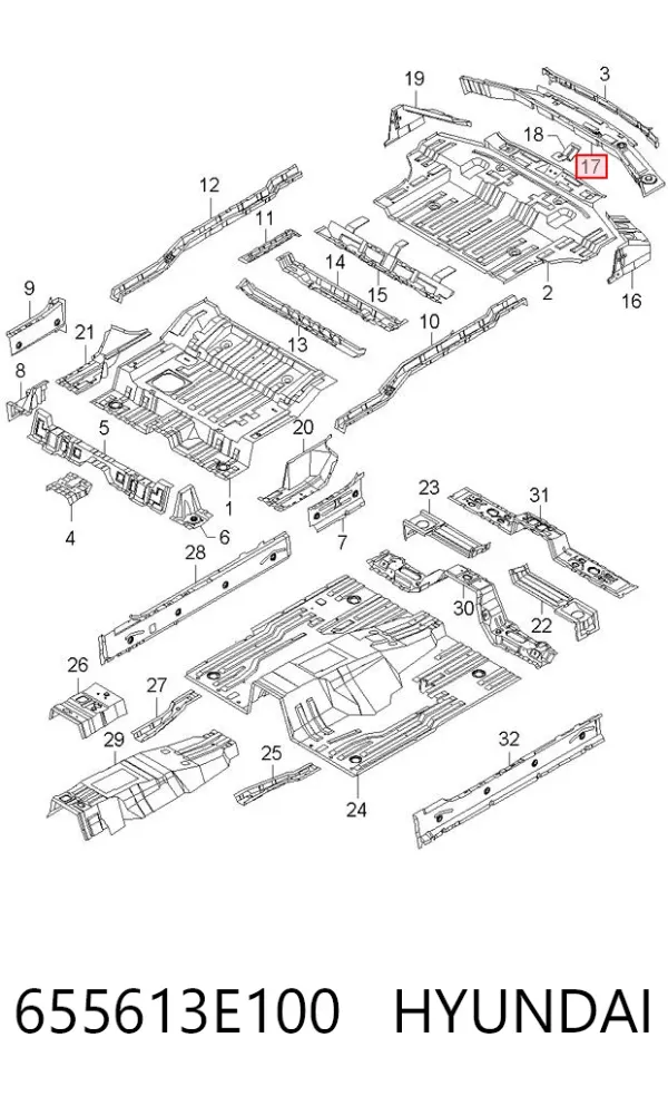  655613E100 Hyundai/Kia