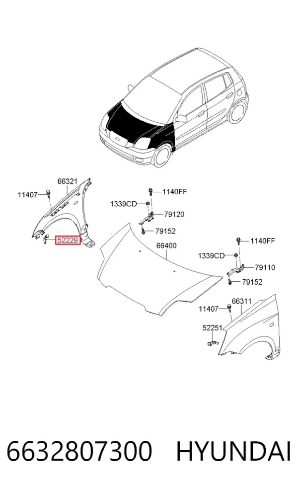  6632807300 Hyundai/Kia