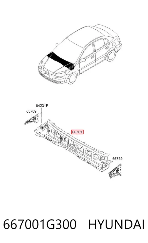  667001G300 Hyundai/Kia