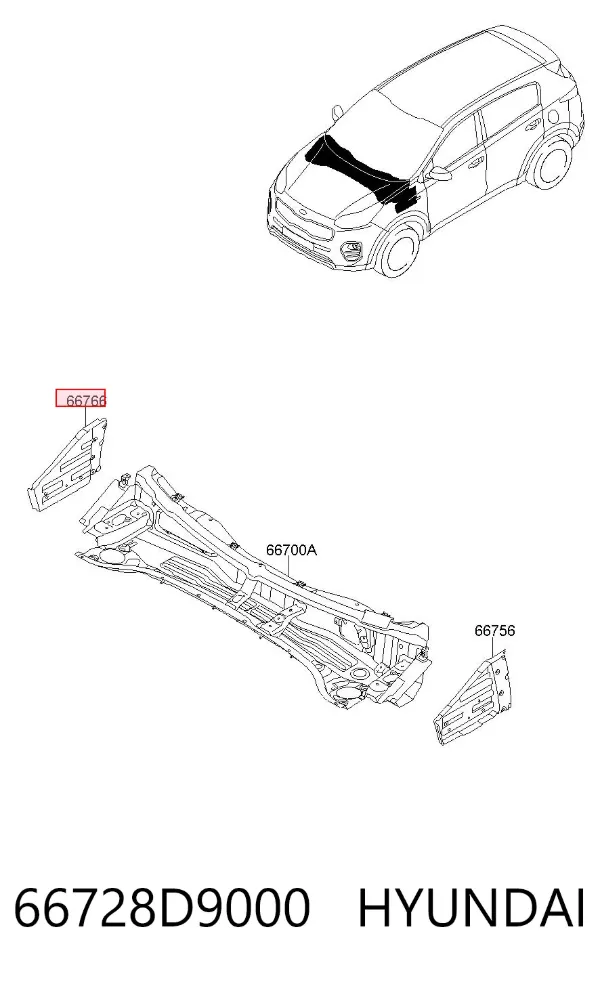  66728D9000 Hyundai/Kia