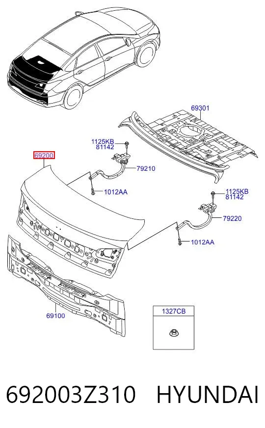 Крышка багажника Hyundai I40 I