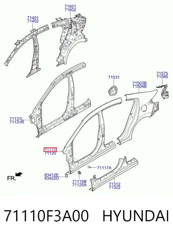  71110F3A00 Hyundai/Kia