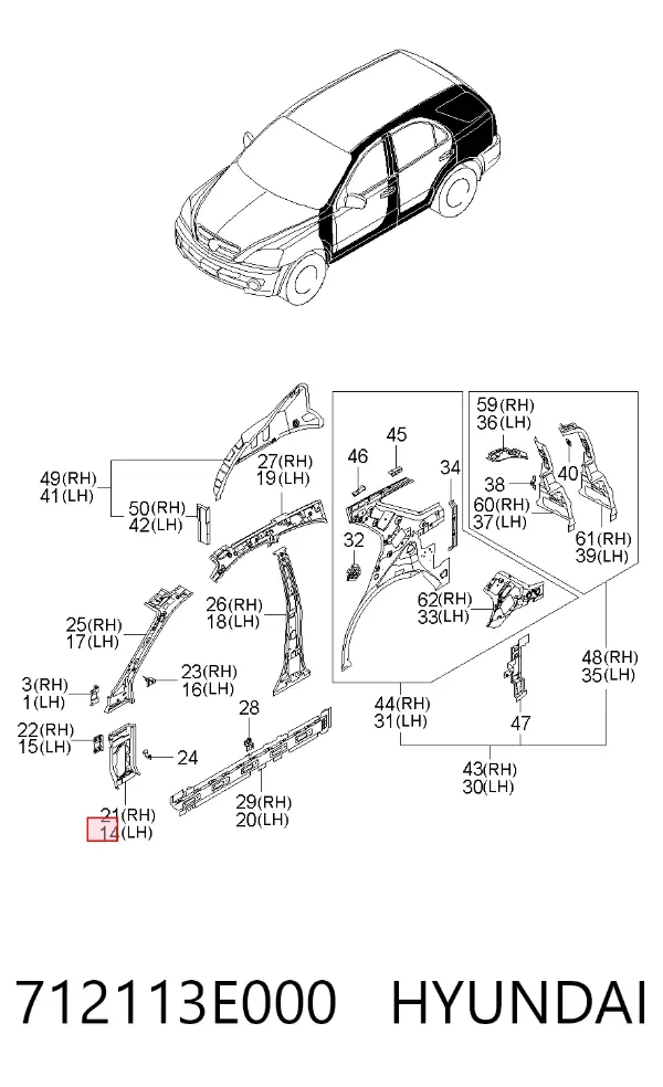  712113E000 Hyundai/Kia