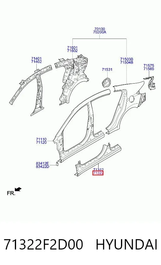  71322F2D00 Hyundai/Kia