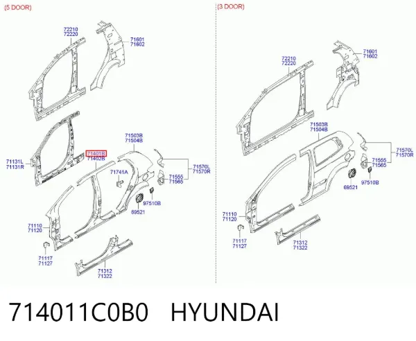  714011C0B0 Hyundai/Kia
