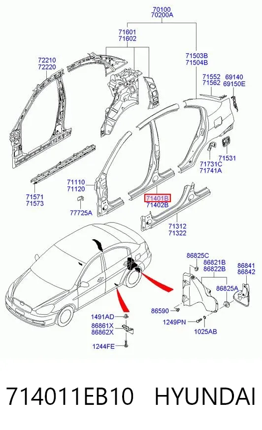  714011EB10 Hyundai/Kia