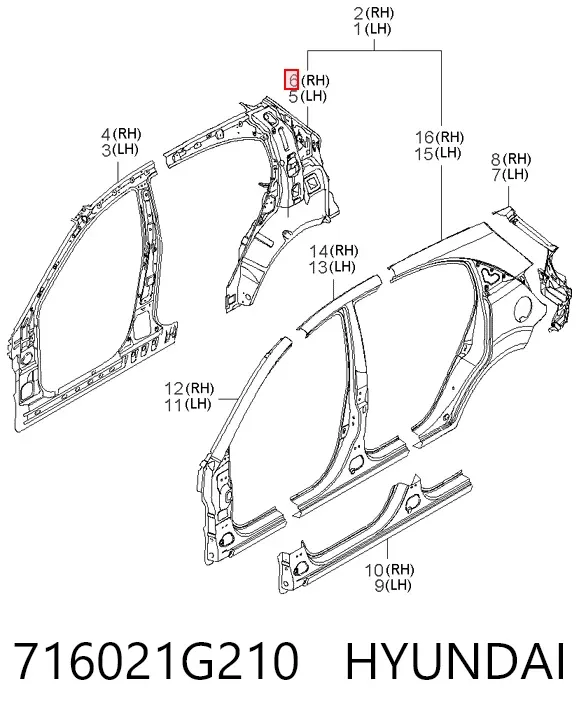  716021G210 Hyundai/Kia