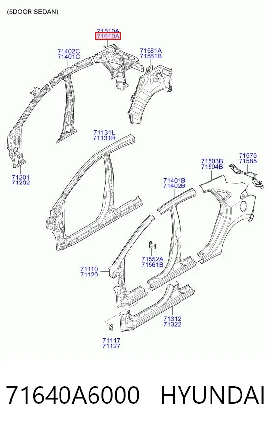  71640A6000 Hyundai/Kia