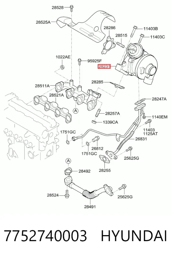 Турбина 7752740003 Hyundai/Kia