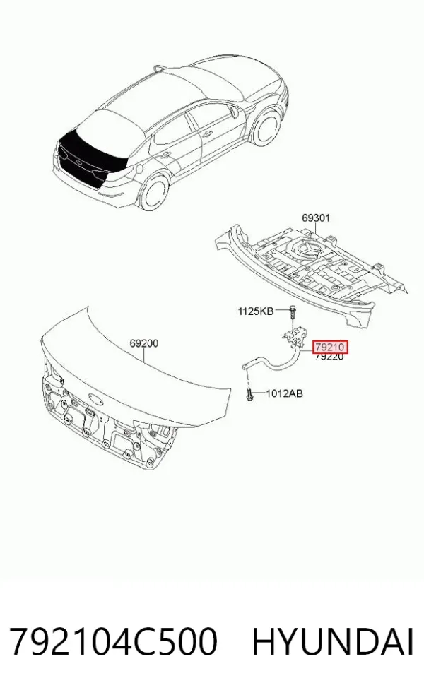 Петля крышки багажника 792104C500 Hyundai/Kia