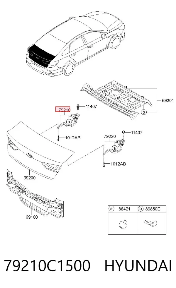 Петля крышки багажника 79210C1500 Hyundai/Kia