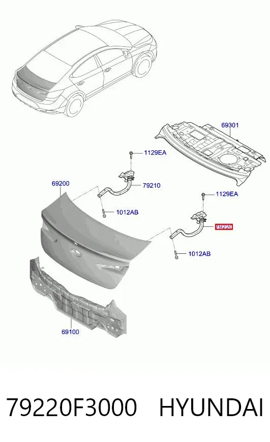 Петля крышки багажника 79220F3000 Hyundai/Kia