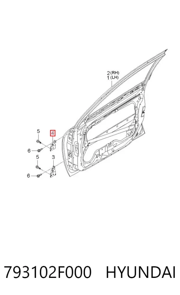 Петля двери передней левой 793102F000 Hyundai/Kia