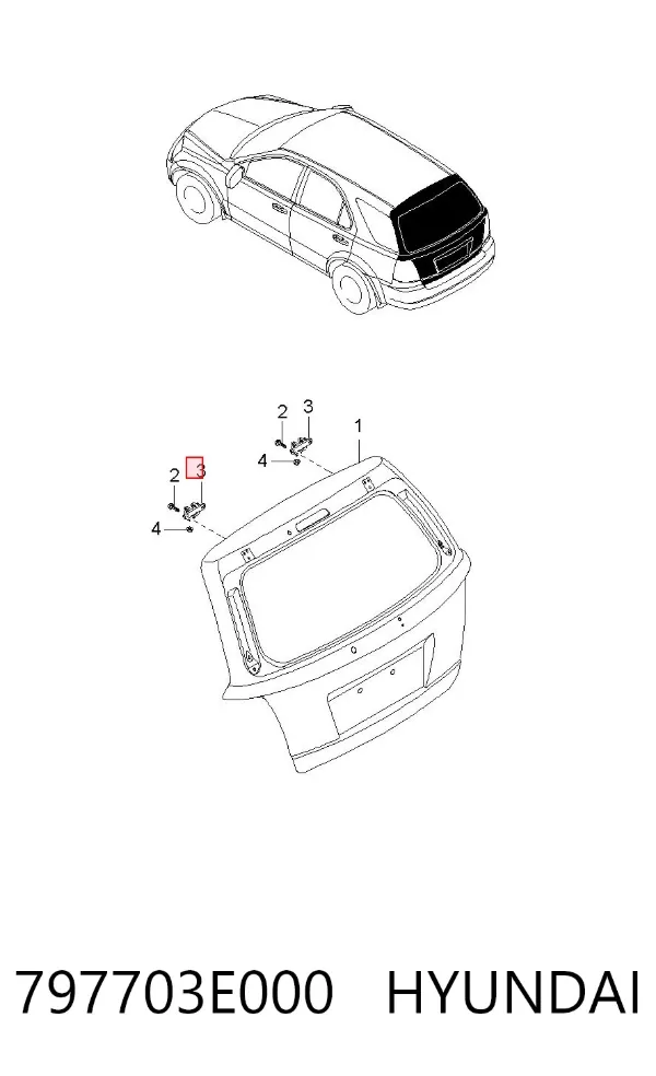 Петля задней двери 797703E000 Hyundai/Kia