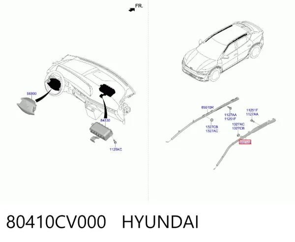 Шторка боковая, левая 80410CV000 Hyundai/Kia