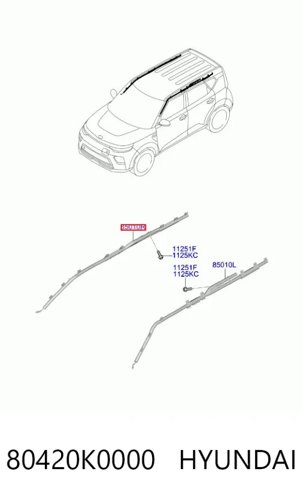 Шторка боковая, правая 80420K0000 Hyundai/Kia