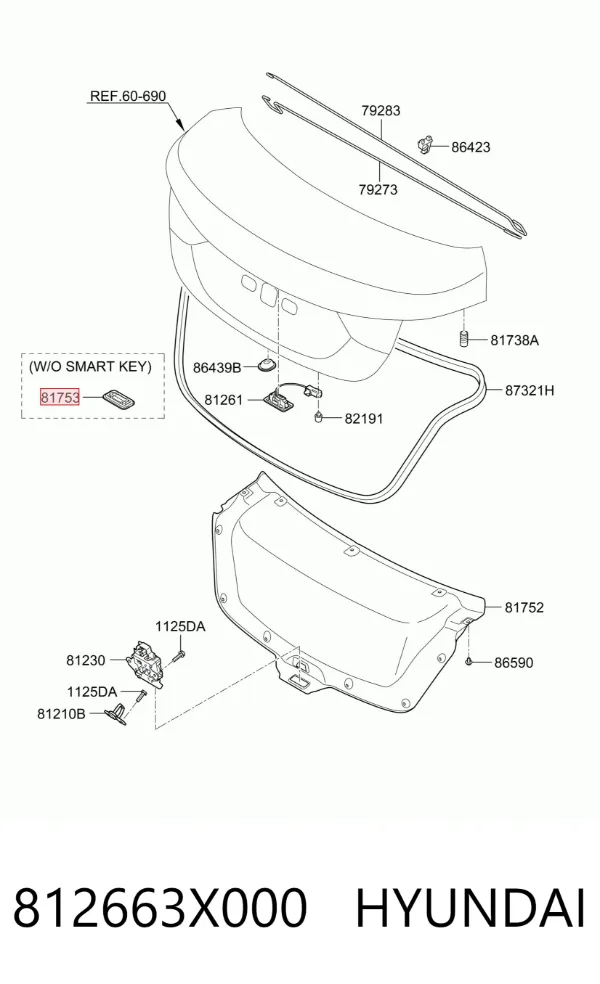  812663X000 Hyundai/Kia