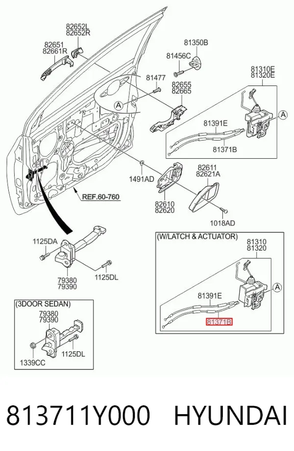  813711Y000 Hyundai/Kia