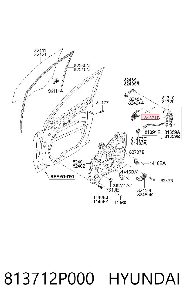  813712P000 Hyundai/Kia