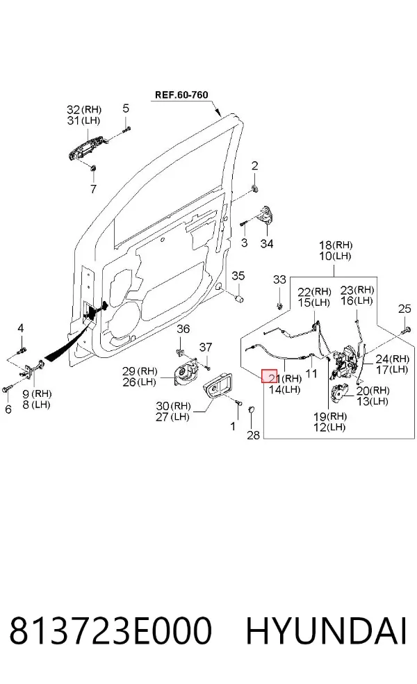  813723E000 Hyundai/Kia