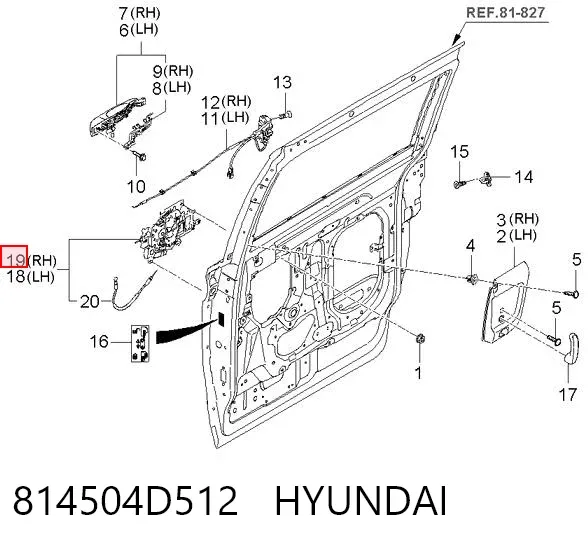  814504D512 Hyundai/Kia