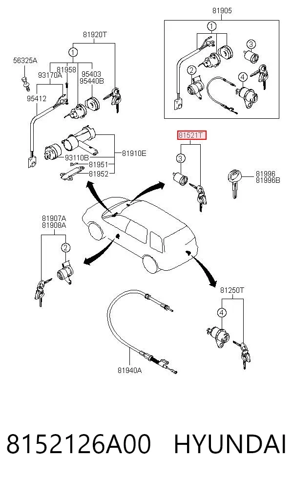 8152126A00 Hyundai/Kia